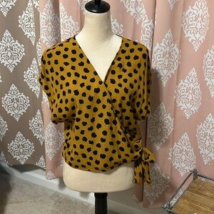 Madewell Animal Print wrap blouse